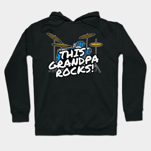 This Grandpa Rocks Drums Drummer Grandparent's Day Hoodie